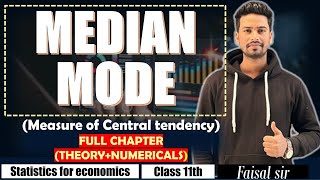 Median  Mode  Partition value  Statistics  Class 11th  Economics [upl. by Atolrac855]