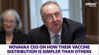 COVID19 Novavax CEO on what makes their vaccine distribution simpler than others [upl. by Pry63]