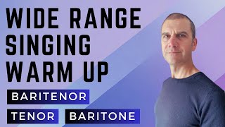 Wide Range Singing Warm Up  Tenor Baritenor Baritone [upl. by Desberg]