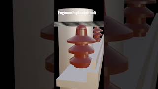 जानिए कैसे काम करता है Electrical Insulator in 3D in hindi  How Electrical Insulator Work shorts [upl. by Henigman]