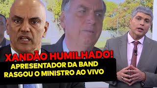 Xandão CAIU Ministro é arrancado da cadeira ao vivo por apresentador da Band [upl. by Azer]