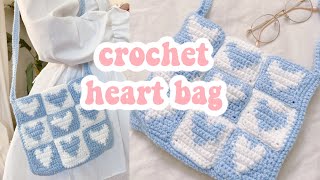 Crochet Heart Bag ❤ [upl. by Esinehc137]