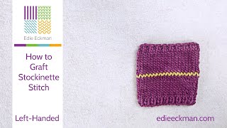 How to Graft Kitchener Stitch Stockinette Stitch LeftHanded [upl. by Kristi]