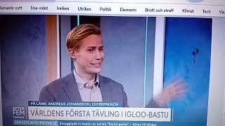 TV 4 Efter 5 intervjua mig när jag byggde en quotIGLOOBASTUquot för 2 år sedan [upl. by Odlaw]