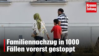 Familiennachzug in 1000 Fällen vorerst gestoppt  kronetv NEWS [upl. by Netti]