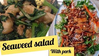 yummy waksman seaweed salad with meet making [upl. by Colman]