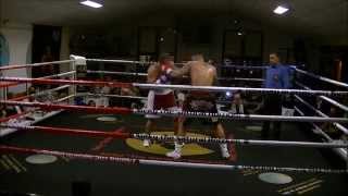 Nieky Holzken vs Ruslan Schelev met een profboks Party 12102014 [upl. by Monahon]