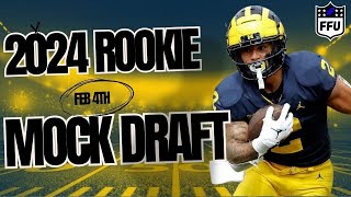 2024 NFL Rookie Mock Draft 20 LIVE Fantasy Football 1QB amp TEP [upl. by Laurens568]