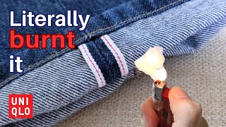 Uniqlo Selvedge Regular Fit Jeans detailed Review [upl. by Einej]