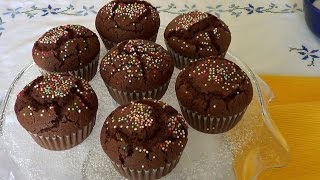 MUFFINS AL DOPPIO CIOCCOLATO  SENZA GLUTINE [upl. by Siekram739]