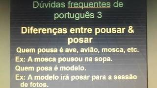 Pousar x posar comunicar x informar TV em cores a meu ver [upl. by Eeima371]