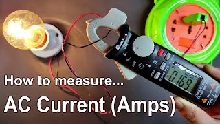 How to measure AC Current Amps with Clamp Multimeter [upl. by Shaia]