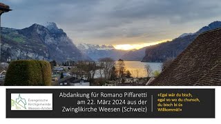 Abdankung für Romano Piffaretti aus der Zwinglikirche Weesen CH [upl. by Vona698]