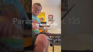 Paradiddles at 135 BPM drums practice music [upl. by Laroc]