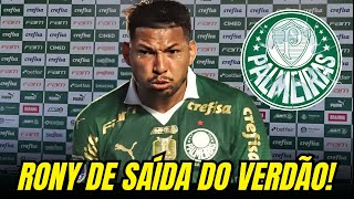 URGENTE RONY FAZ REVELAÇÃO BOMBASTICA ULTIMAS NOTICIAS DO PALMEIRAS HOJE [upl. by Marco]