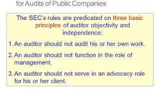 SEC amp PCAOB Independence Requirements [upl. by Dnalevets339]