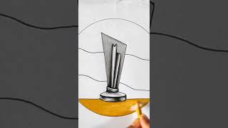 T20 World Cup Trophy Drawing 🏆🏆🏆 t20worldcup2024 worldcup cricket shorts [upl. by Melita]