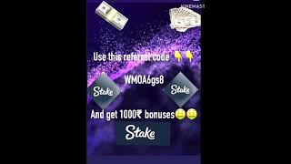 Stake referral code stake bonus code [upl. by Hgielek]