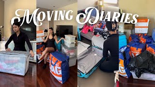 Moving Diaries part 1  moving vlog packing cleaning wardrobe clear out [upl. by Brigette251]