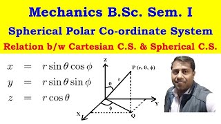 Spherical Polar Coordinate system  Relation between Cartesian and Spherical polar Coordinate system [upl. by Cassandry]