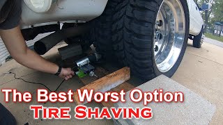 Fixed my 10 Lug Dually Wheel Hwy Vibration  DIY Tire Shaving last resort  Crosswind MT Tire Issue [upl. by Tiphane]