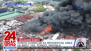 24 Oras Weekend Part 1 Sunog sa Tondo Body double ni Alice Guo Cashless sa CAVITEX atbp [upl. by Mihsah]