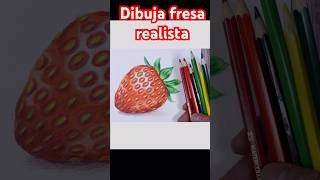 Dibujar fresa realista con lápices escolares fancylooks dibujo realismo [upl. by Carberry]