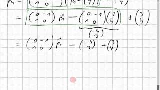 03D3 Matrix und Verschiebungsvektor für Drehung im R² [upl. by Derwin675]