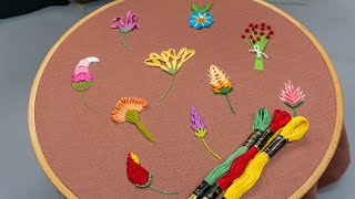 Stunning Flower Embroidery Ideas  DIY Stitching Tutorial [upl. by Dur]