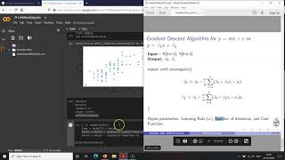 Simple Linear Regression through Gradient Descent and ScikitLearn Method [upl. by Muller]