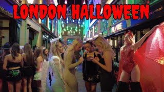 London City Halloween Night Walk 🎃👻  Central London Nightlife 4K 2023 [upl. by Beau138]