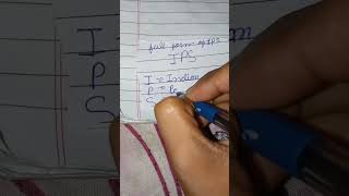 I p s ka full form handwriting i class fullform ips gkknowledge allfullform maths [upl. by Nortna259]