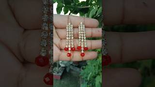 Diy trending golden chain earrings 😍 shorts shortvideo viralvideo trending ytshorts [upl. by Dorris]