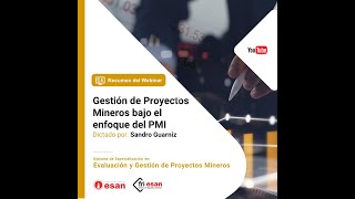 Gestión de Proyectos Mineros bajo el enfoque bajo el enfoque del PMI [upl. by Jenesia]