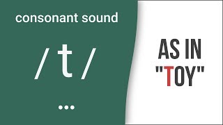 Consonant Sound  t  as in quottoyquot – American English Pronunciation [upl. by Meridith]