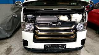 Hiace 1KD Front Mount Intercooler kit  watch in HD [upl. by Oloapnaig]