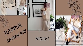 Tutorial Facile SmanicatoGilet con i ferri circolariPROVALO ANCHE TU [upl. by Eirotal]