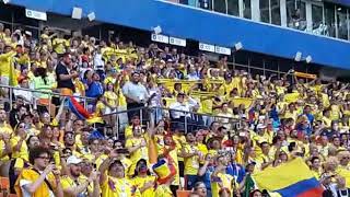 Así se vivió el himno de Colombia en Saransk  Colombia vs Japón [upl. by Mosier]