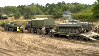 3 Tatra 813 und 815 ziehen BMP auf Tieflader Tag der TechnikShow Mahlwinkel 2012 [upl. by Pacian290]