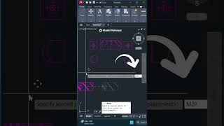 AutoCAD Tips  8  M2P Command can save lots of time using AutoCAD shorts autocadd shorts [upl. by Steen]