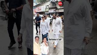 karismakapoor amp saifalikhan pay their last respect at malaikaarora s father’s funeral [upl. by Hadias]