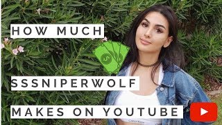 How much SSsniperwolf makes on Youtube [upl. by Aihsila320]