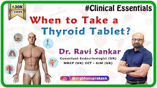 When to take your Thyroid Tablet   DrRavi Sankar Endocrinologist MRCPUK CCT  GIM UK [upl. by Little]