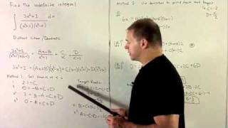 Integration with Partial Fractions 3  Distinct Mixed Factors [upl. by Banebrudge189]