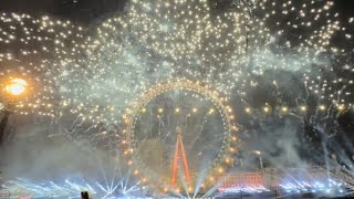 LONDON FIREWORKS 2024  London Eye View  FULL CLIP [upl. by Igenia]