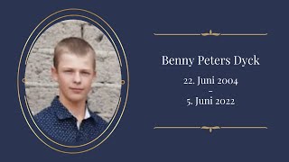 Begräbnisfeier von Benny Peters Dyck [upl. by Ressay]