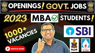 🔥Latest Government Job Vacancies 2023 for MBA Sarkari Jobs after MBA mba governmentjob jobs [upl. by Reprah]