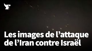 Iran les images de lattaque contre Israël [upl. by Hgalehs]