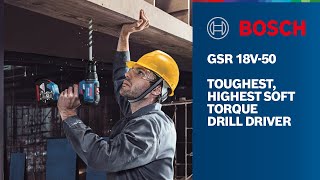 Bosch GSR 18V50 Professional  Cordless Drill  Cordless Impact Driver [upl. by Aynor2]