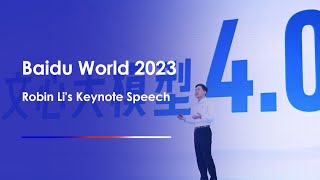 Baidu World 2023  Robin Li Talks About AInative Apps [upl. by Naloc40]